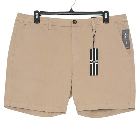 NWT Liverpool Mens Shorts The Trouser Chino Classic Preppy Smart Casual Brown 40 - Picture 1 of 7